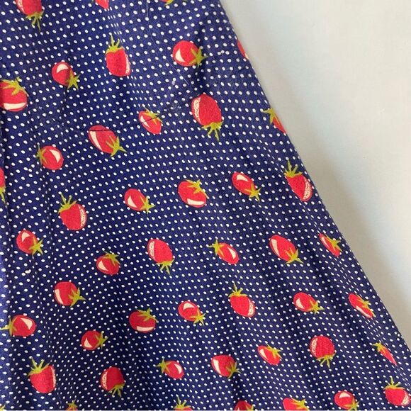 Effie's Heart Strawberry Faux Wrap Cotton Knit SKirt sz Small #AJ - Picture 4 of 7